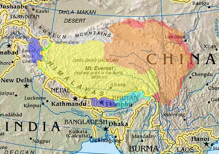 Mapa Tybetu